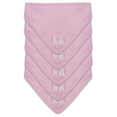 Bandana Bsica Tecido Fmea Rosa Bebe com 5 Un