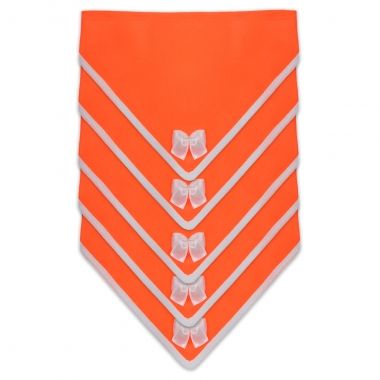 Bandana Bsica Tecido Fmea Laranja Neon com 5 Un